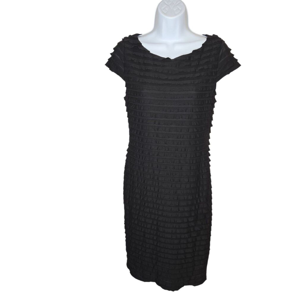 Banana Republic Short Sleeve Tiered Ruffle Bodycon Cocktail Dress Sz XS